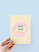 Shell Yeah! Seashell Beach Coastal Congrats Greeting Card