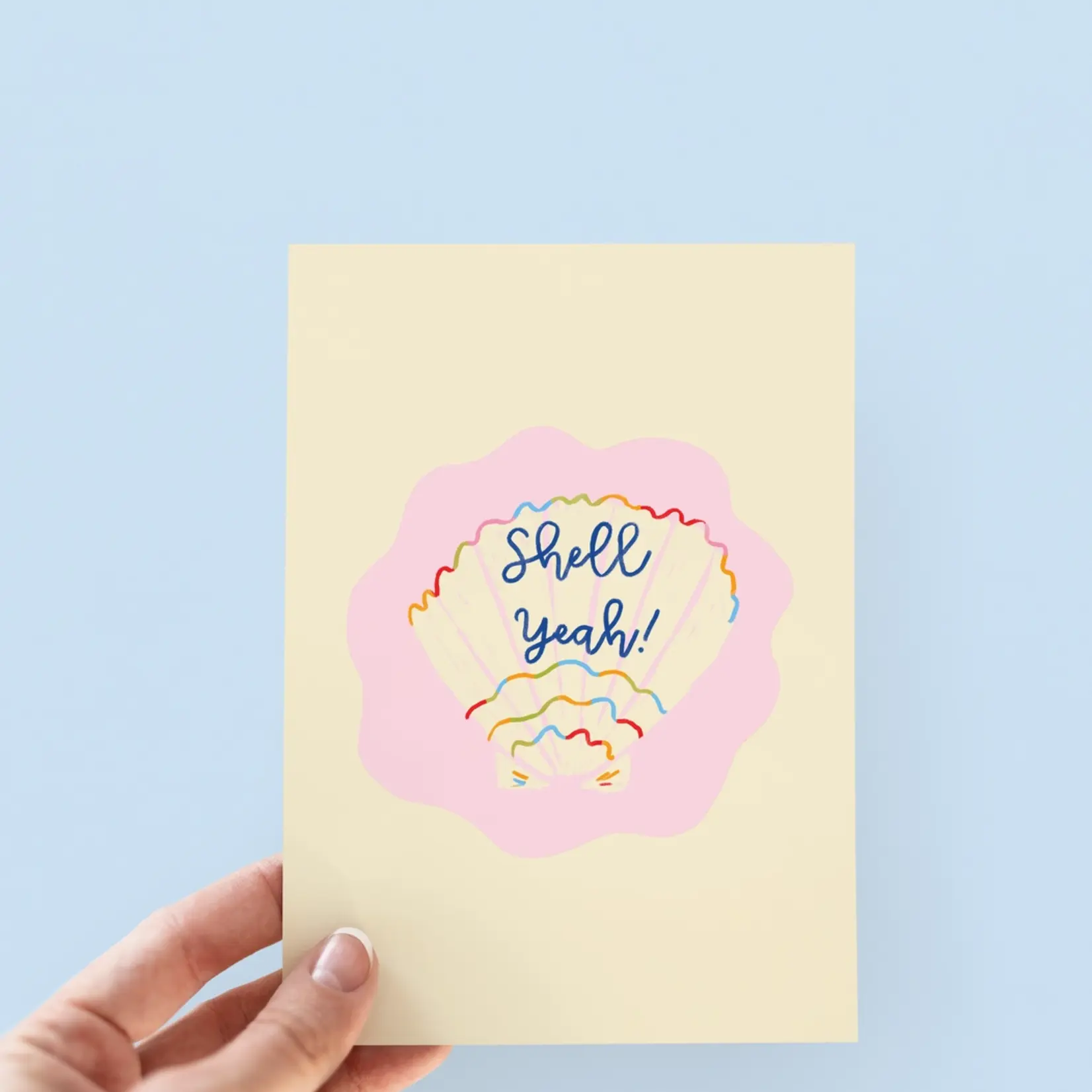 Shell Yeah! Seashell Beach Coastal Congrats Greeting Card