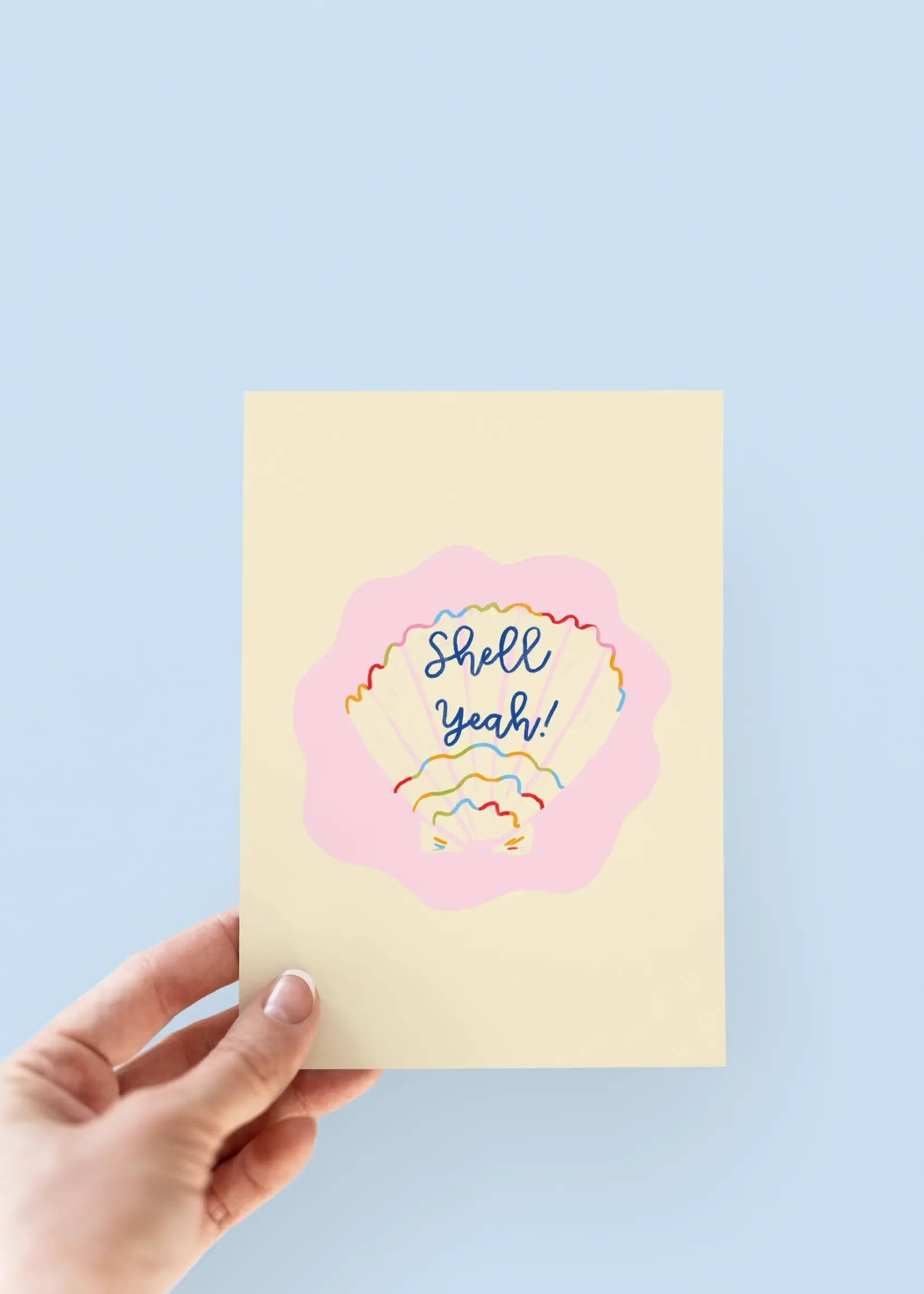 Shell Yeah! Seashell Beach Coastal Congrats Greeting Card