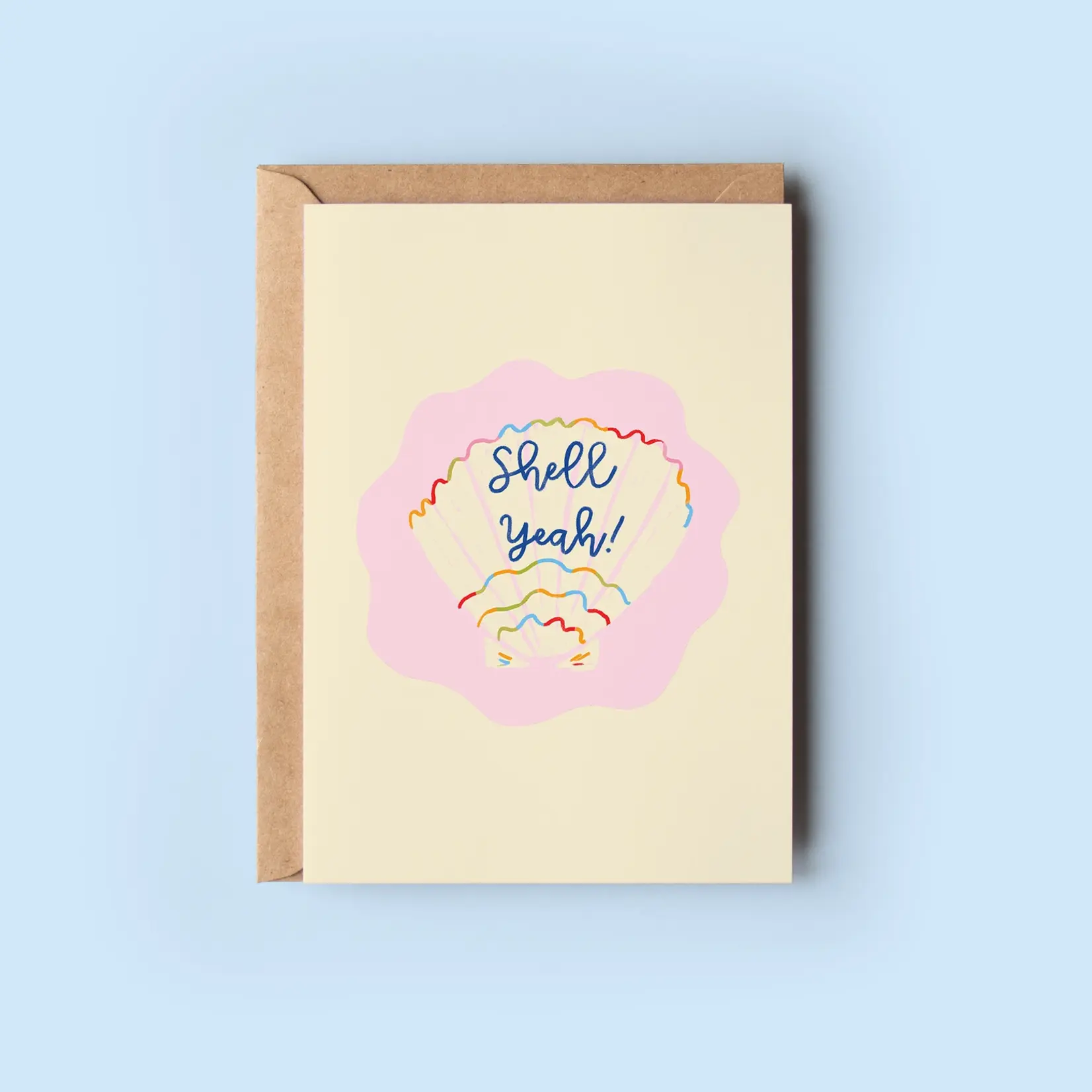 Shell Yeah! Seashell Beach Coastal Congrats Greeting Card