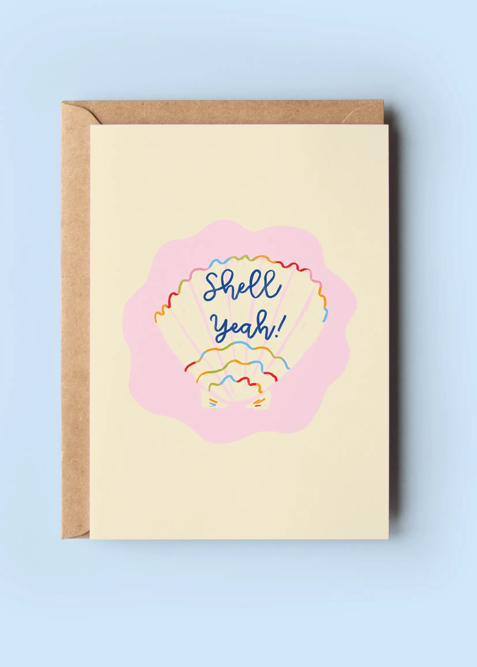 Shell Yeah! Seashell Beach Coastal Congrats Greeting Card