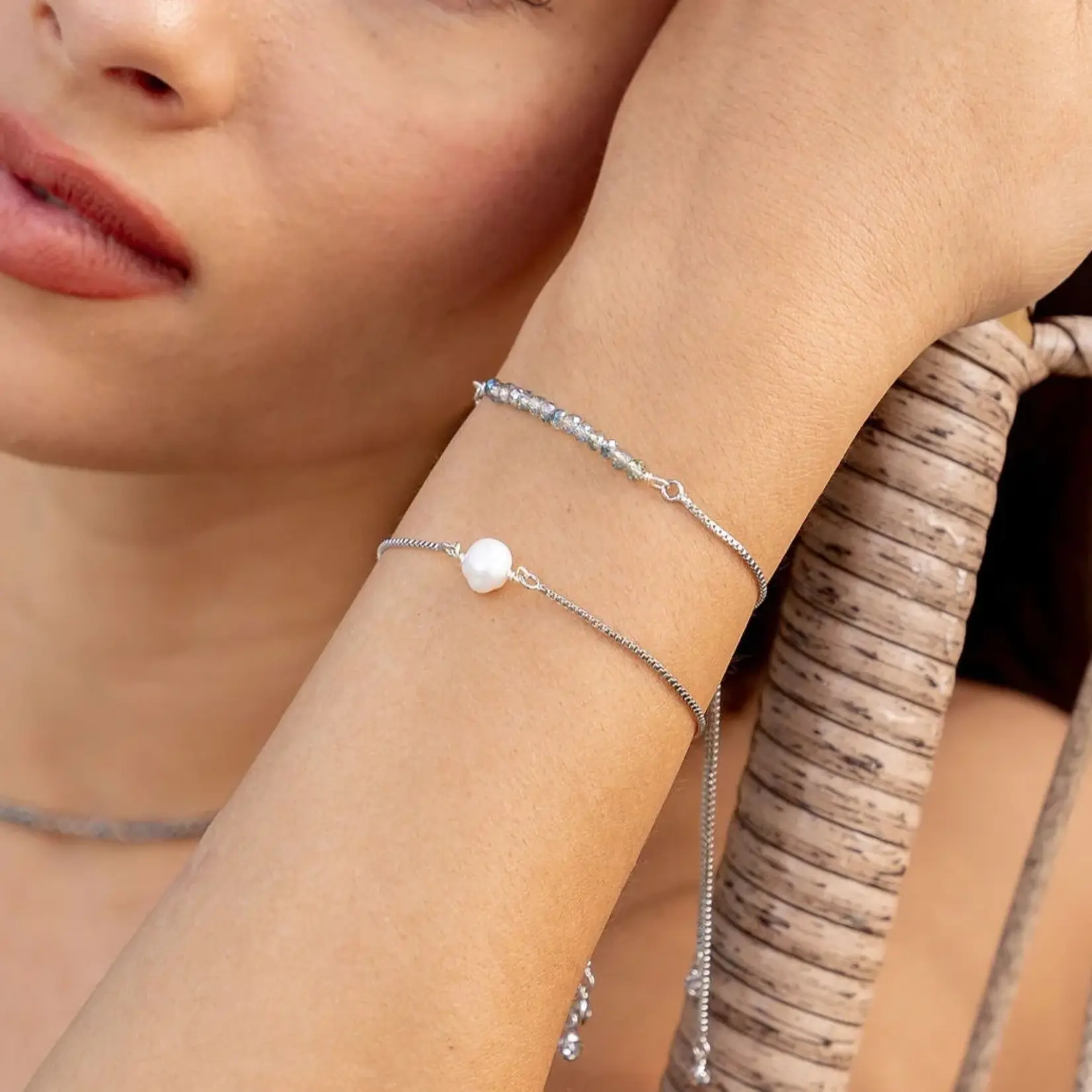 Salty Cali Fresh Water Pearl Bolo Bracelet