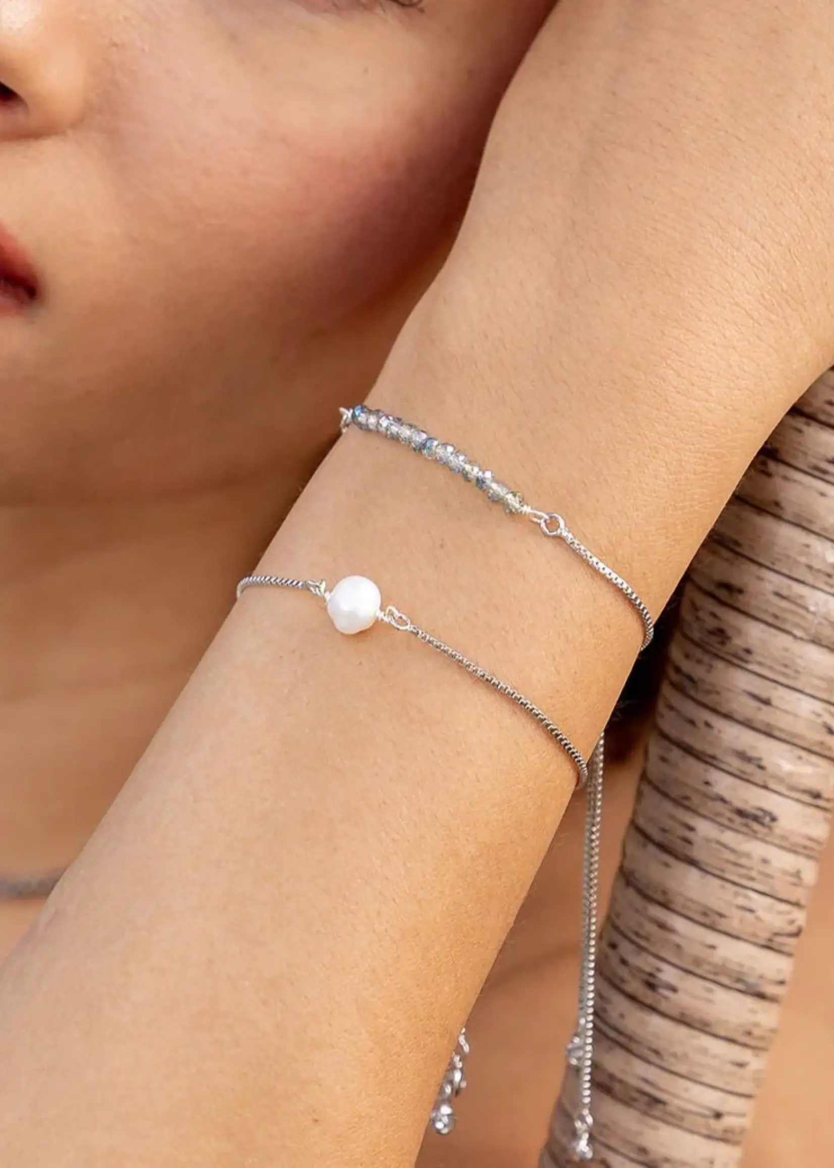 Salty Cali Fresh Water Pearl Bolo Bracelet