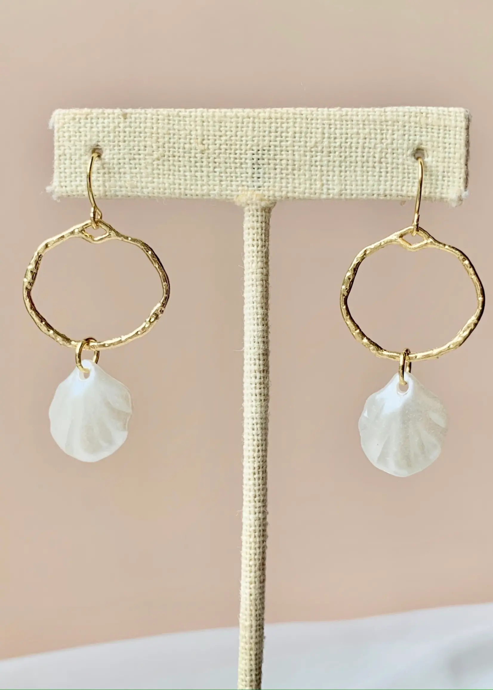 Seashell Hoop Dangles
