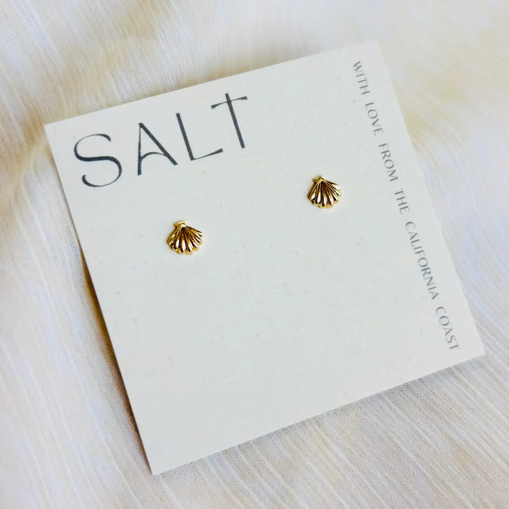 Seashell Studs 18K Gold
