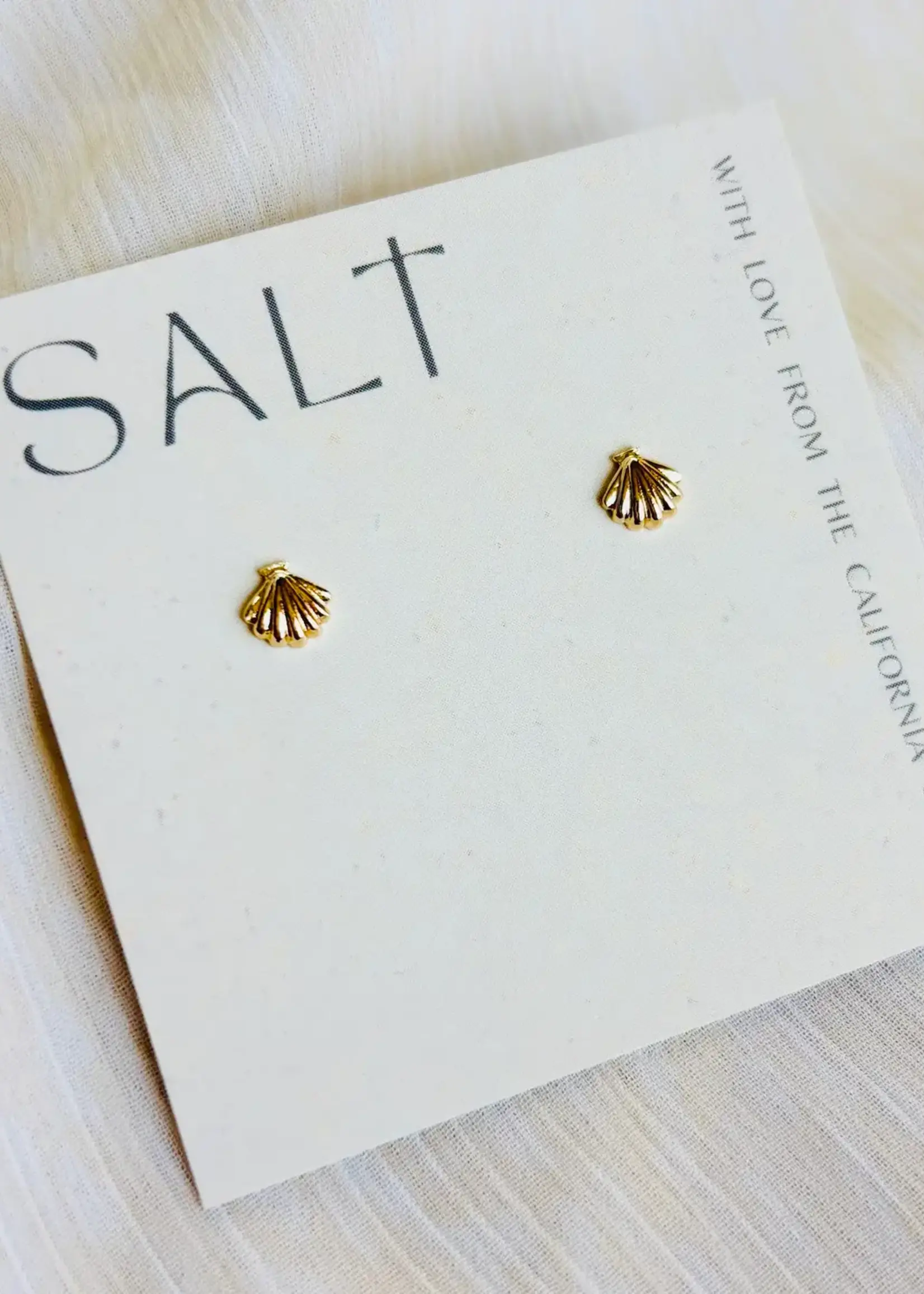 Seashell Studs 18K Gold