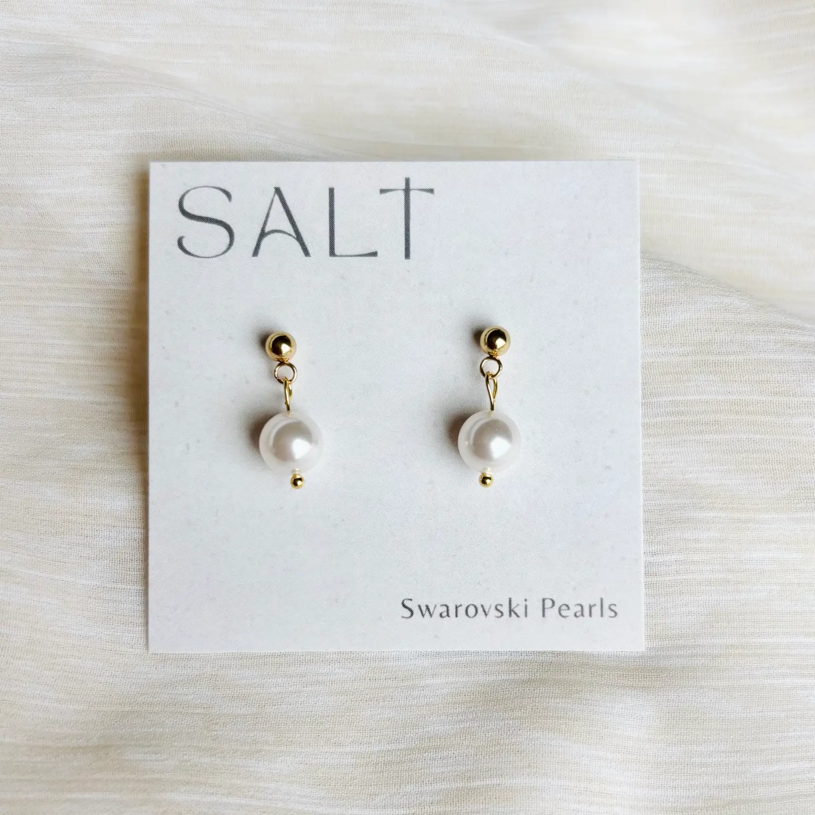 Pearl Drop Earrings | Swarovski Pearls | Minimal Earrings