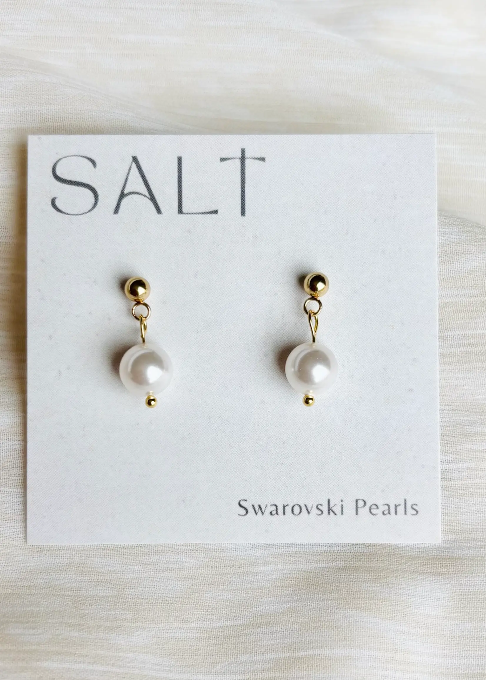 Pearl Drop Earrings | Swarovski Pearls | Minimal Earrings