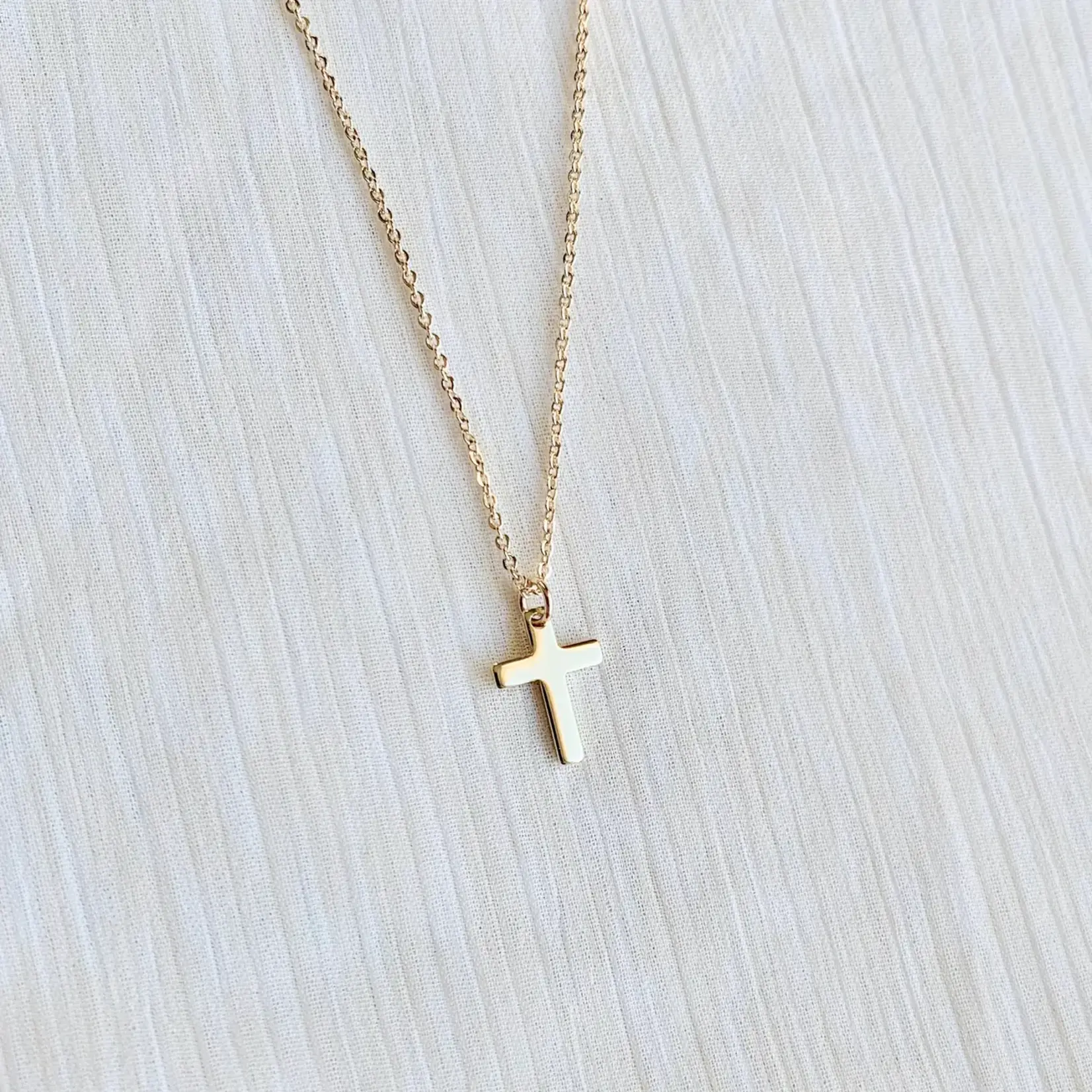 Simple Cross Necklace | Dainty Gold Cross Necklace