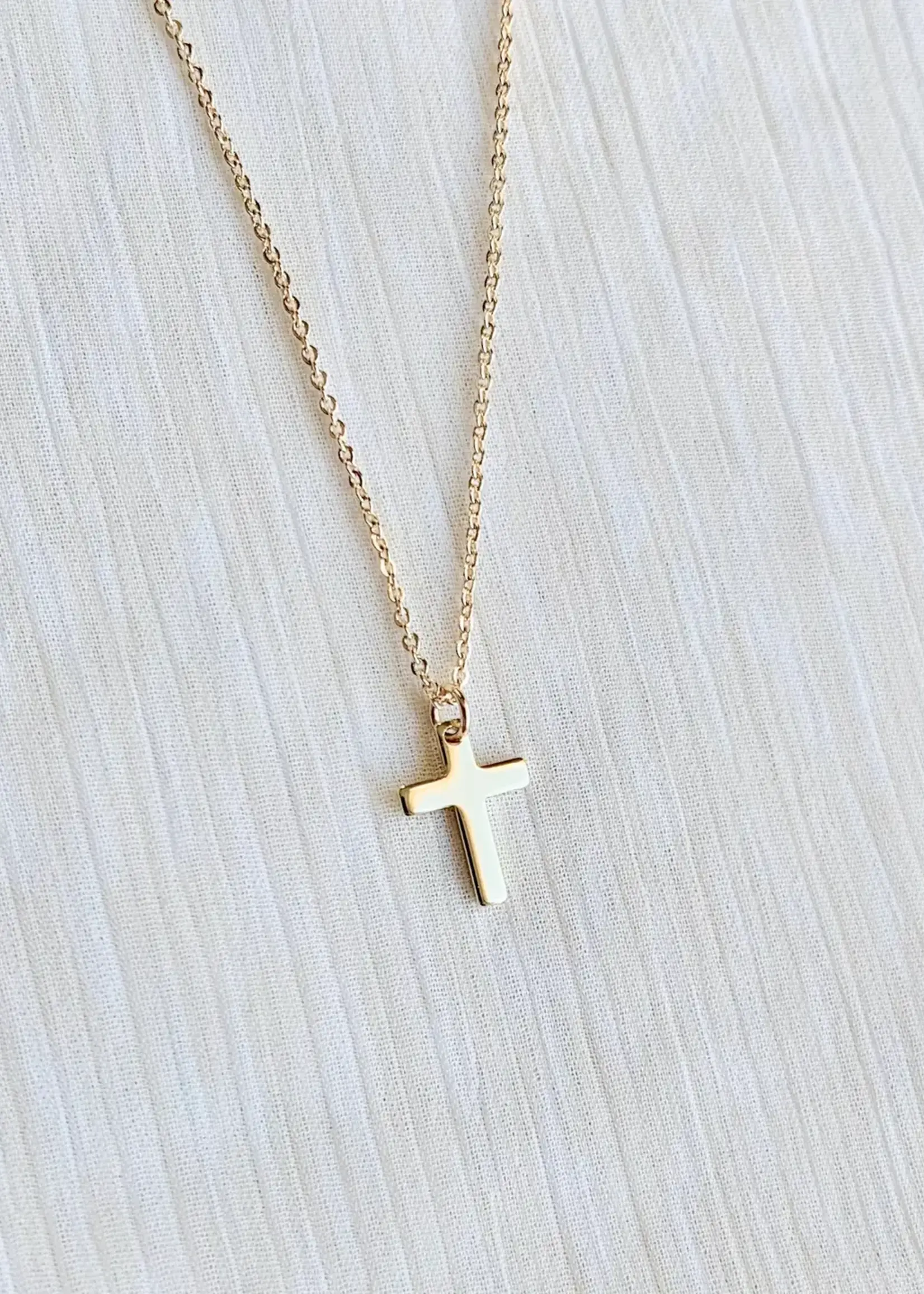 Simple Cross Necklace | Dainty Gold Cross Necklace