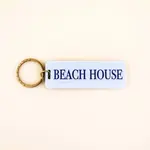 Sky Blue Beach House Keychain