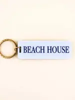 Sky Blue Beach House Keychain