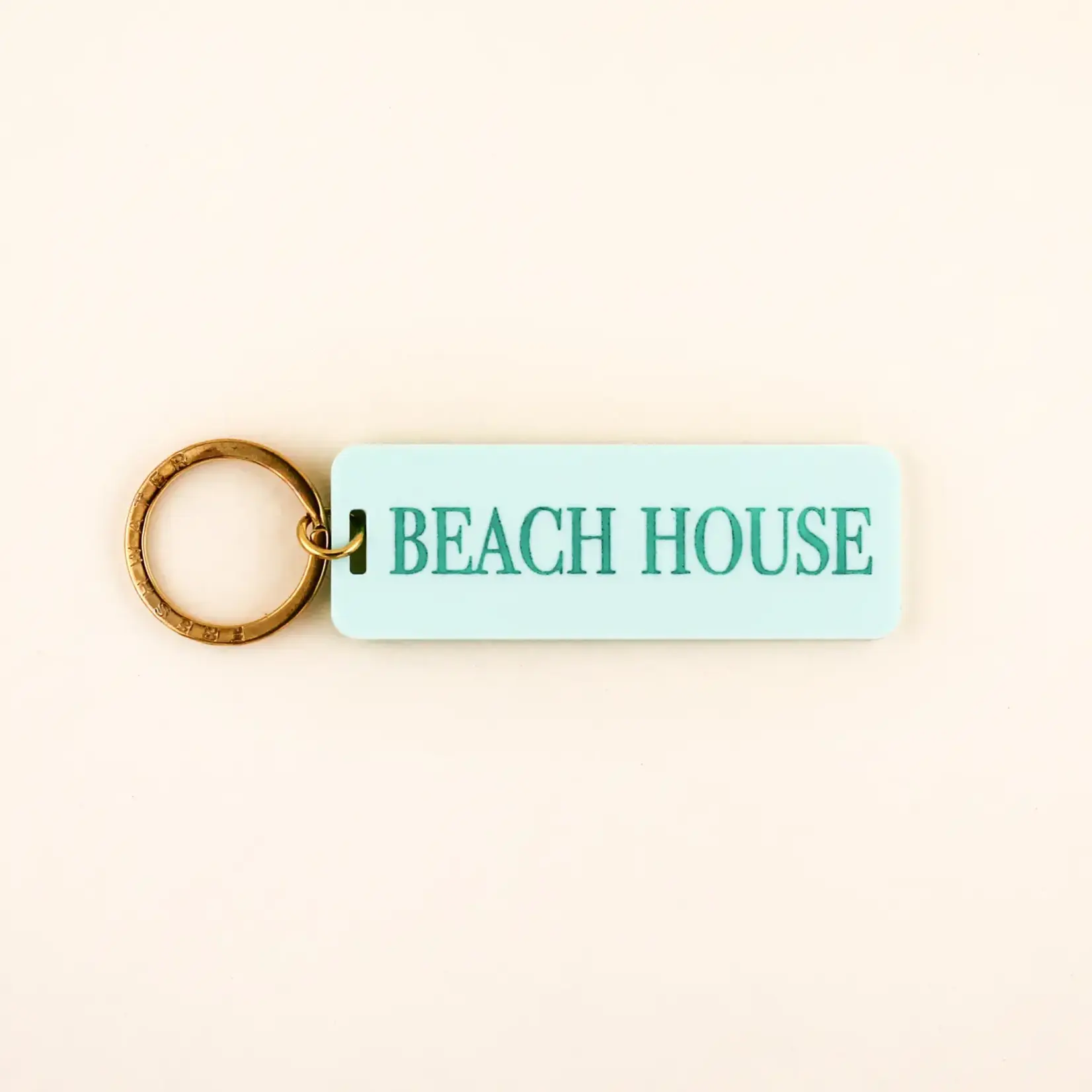Turquoise Beach House Keychain