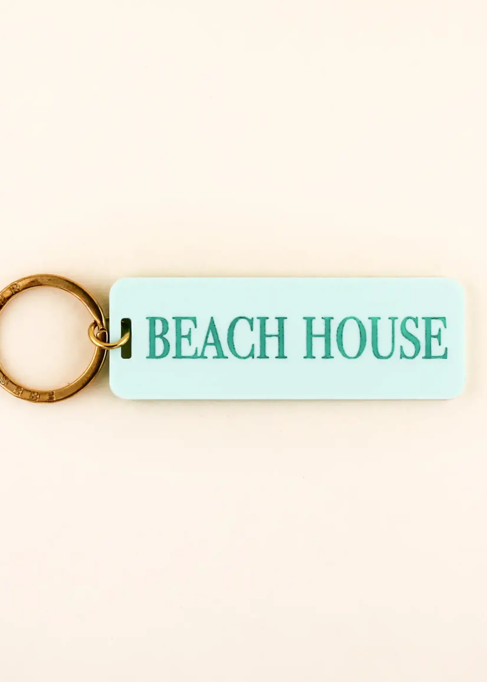 Turquoise Beach House Keychain