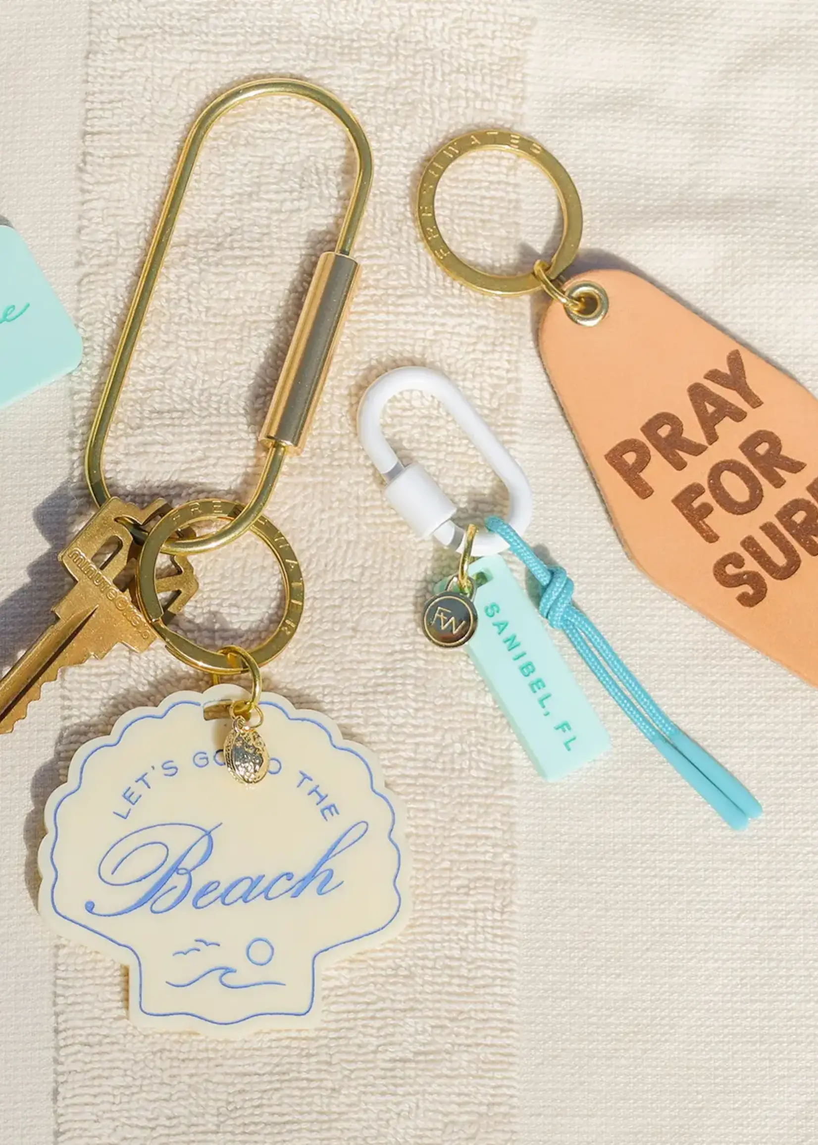 Pray For Surf Hotel Keychain