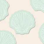 Seafoam Seashell Vinyl Sticker