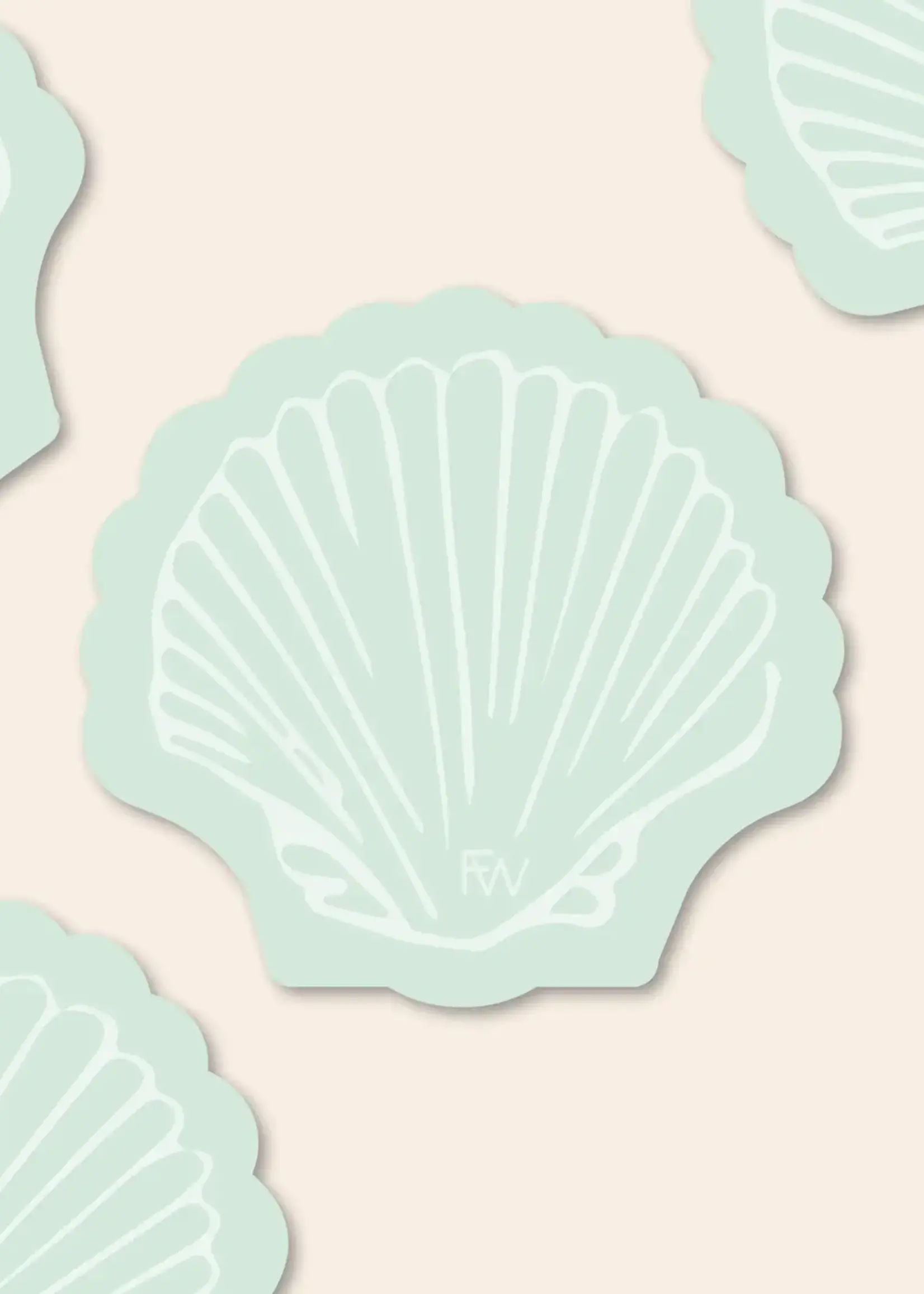 Seafoam Seashell Vinyl Sticker