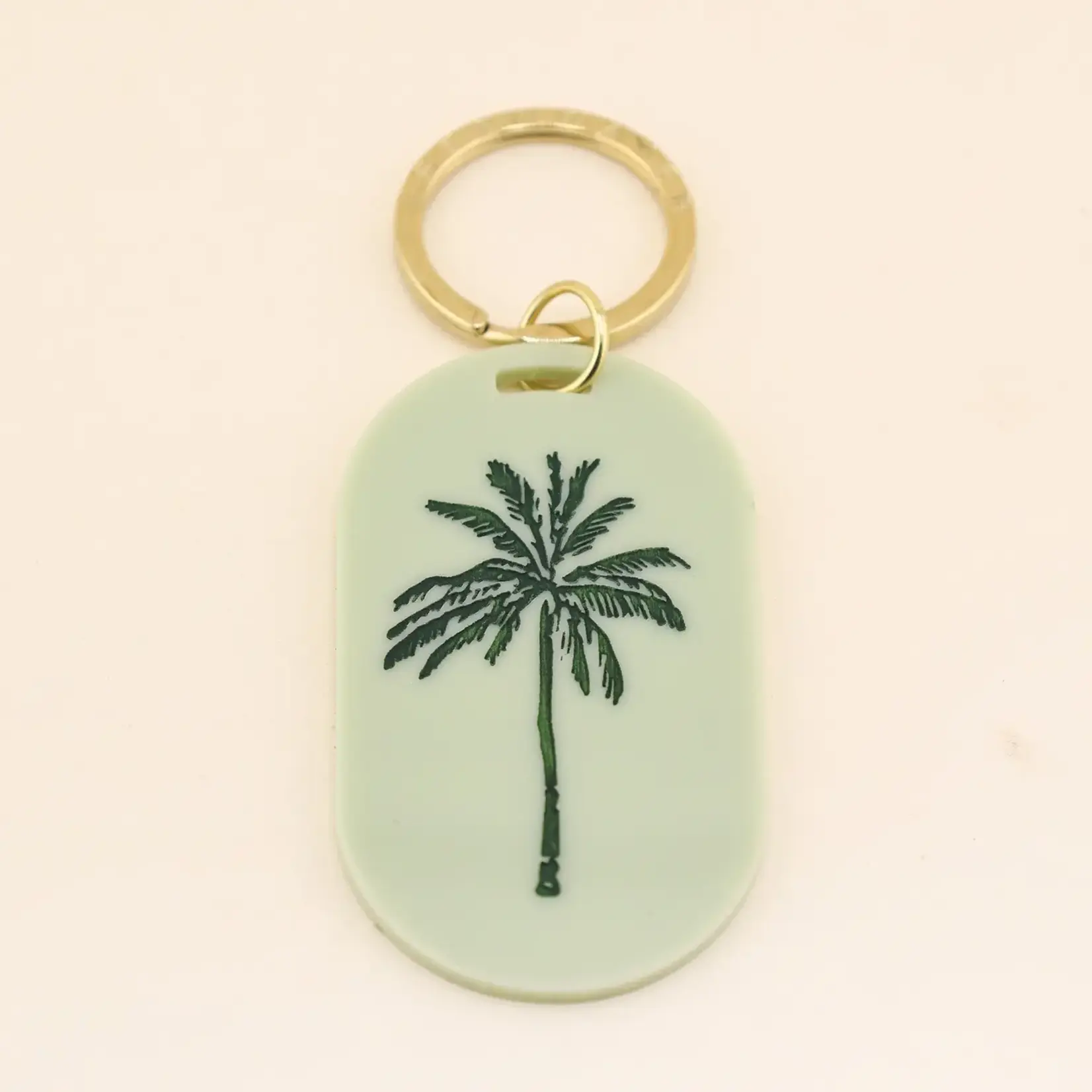 Palm Tree Icon Pill Keychain