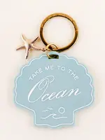 Ocean Seashell Charm Keychain