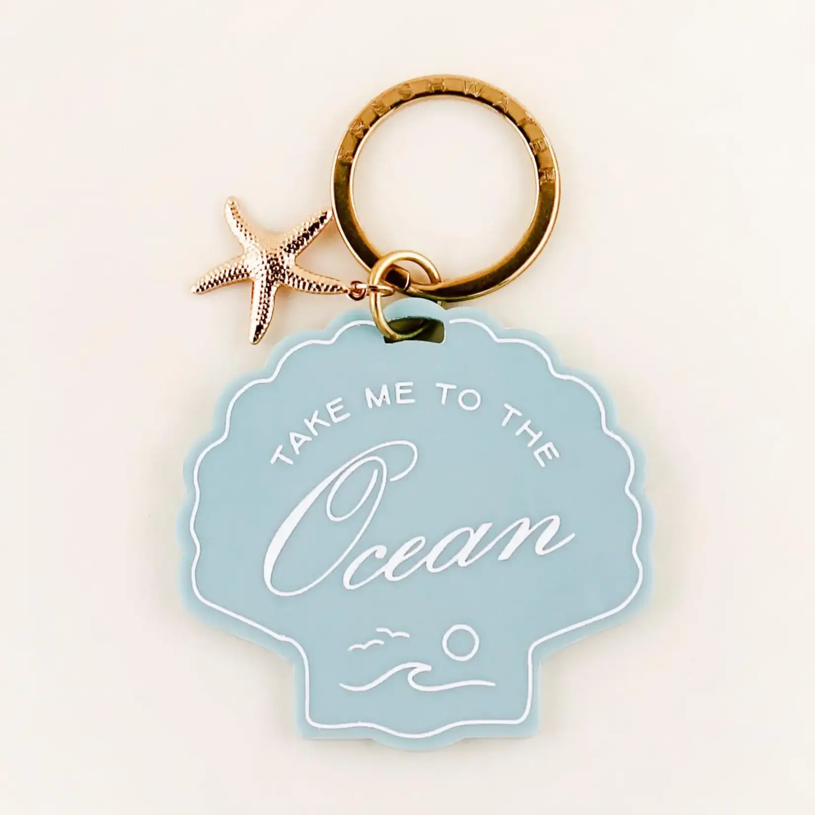 Ocean Seashell Charm Keychain