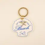 Beach Seashell Charm Keychain