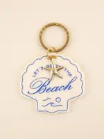 Beach Seashell Charm Keychain