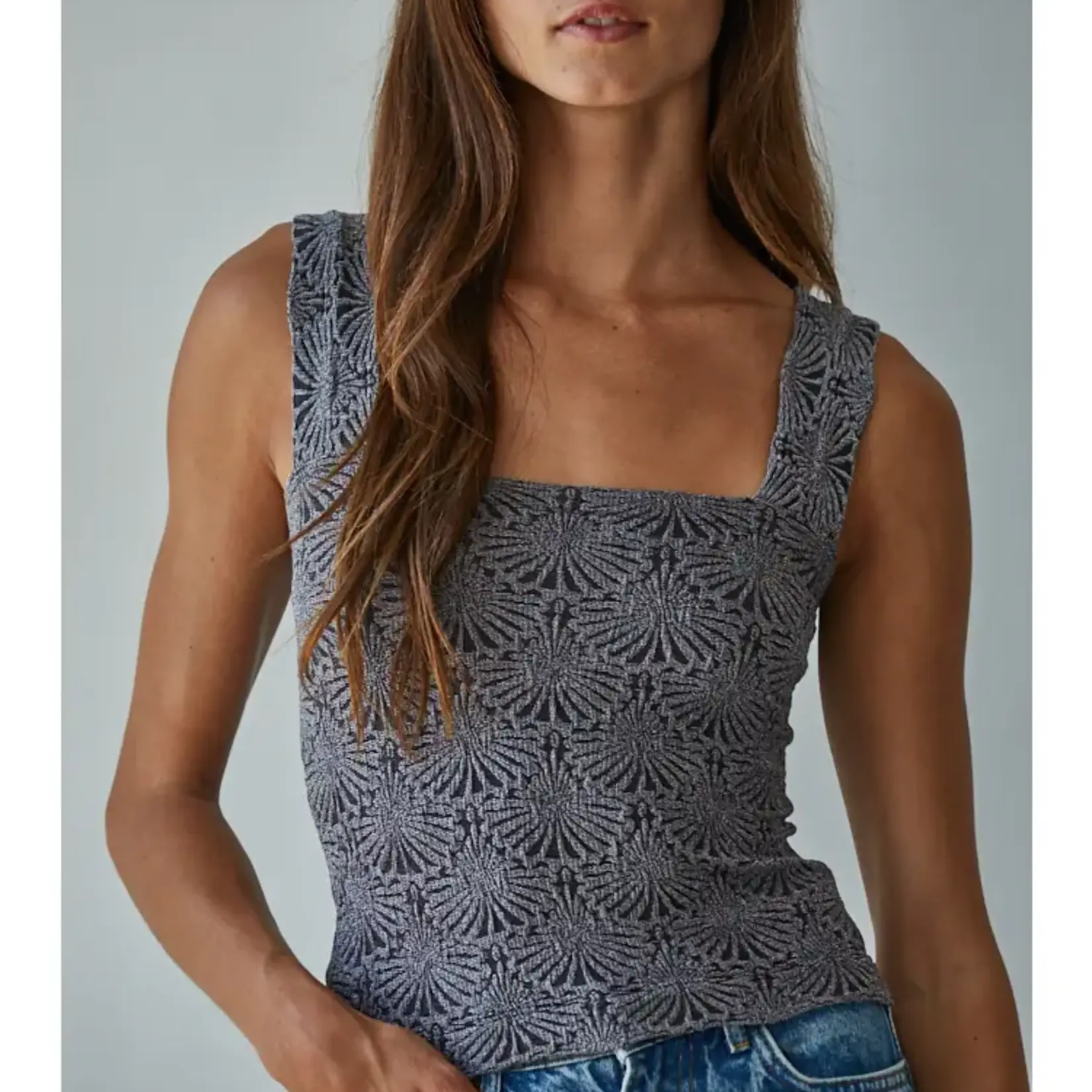 By Together Jacquard Square Tank Seamless