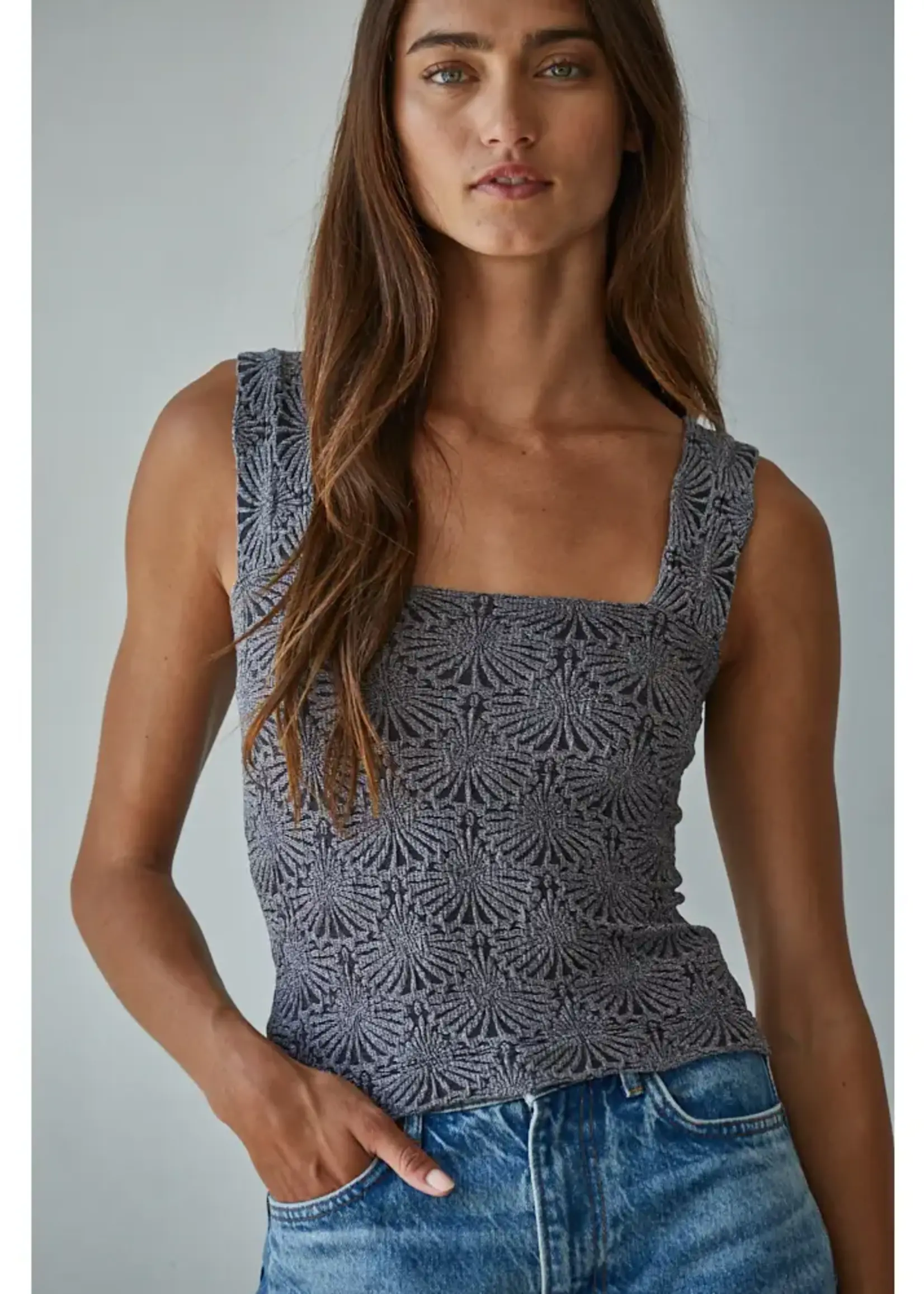 By Together Jacquard Square Tank Seamless