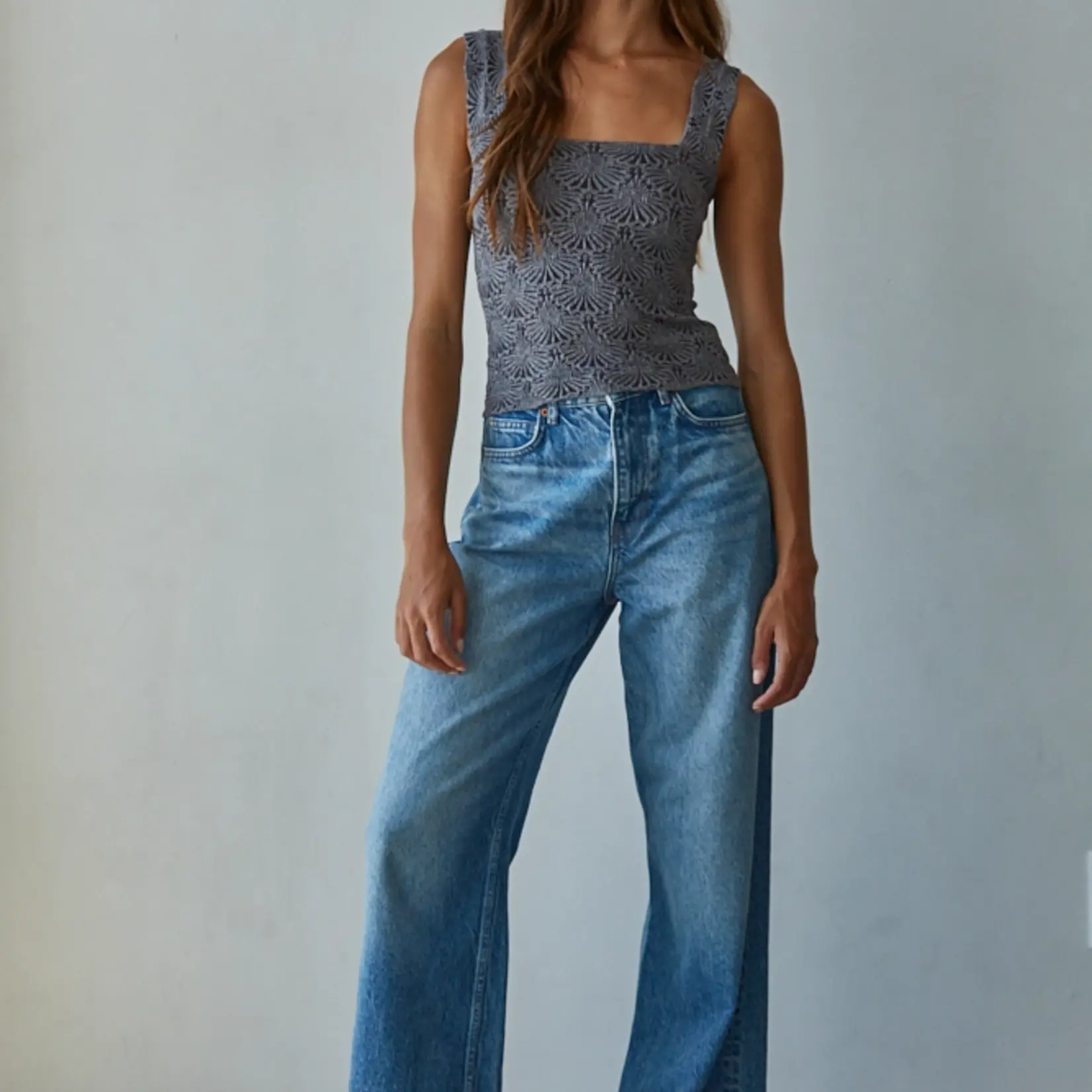 By Together Jacquard Square Tank Seamless