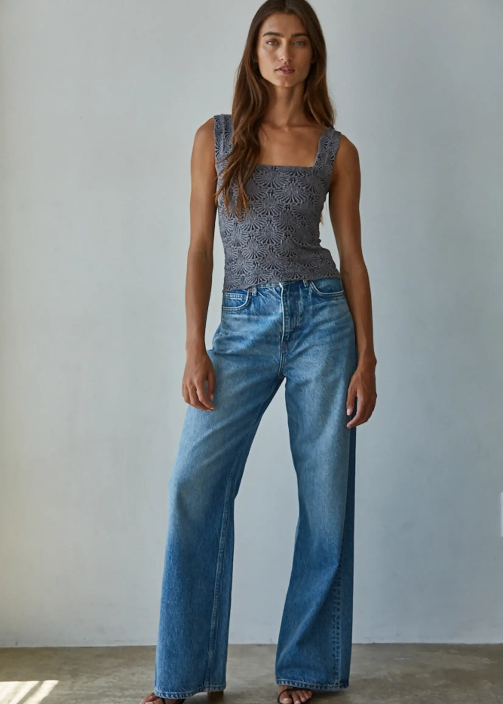 By Together Jacquard Square Tank Seamless
