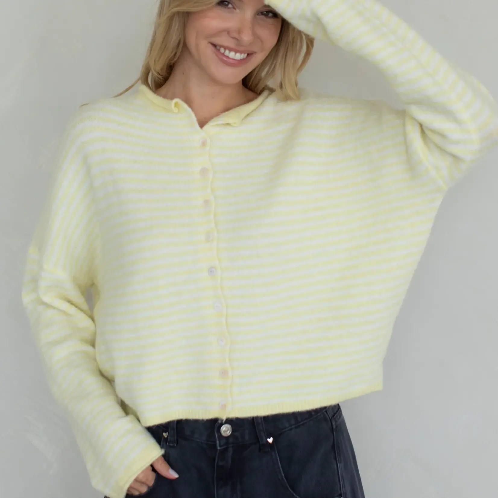 Things Between Piper Cardigan - Mini Stripe