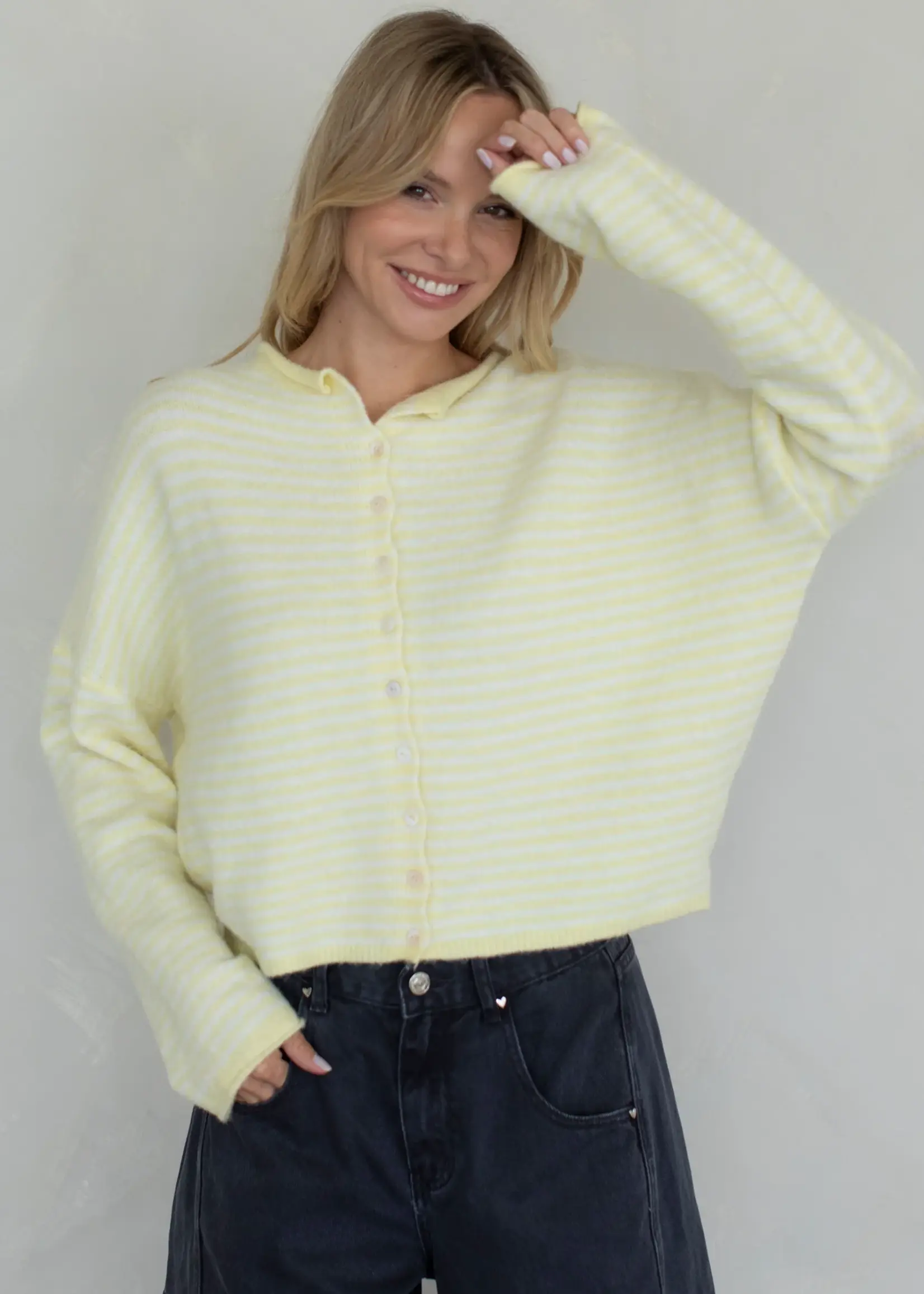 Things Between Piper Cardigan - Mini Stripe