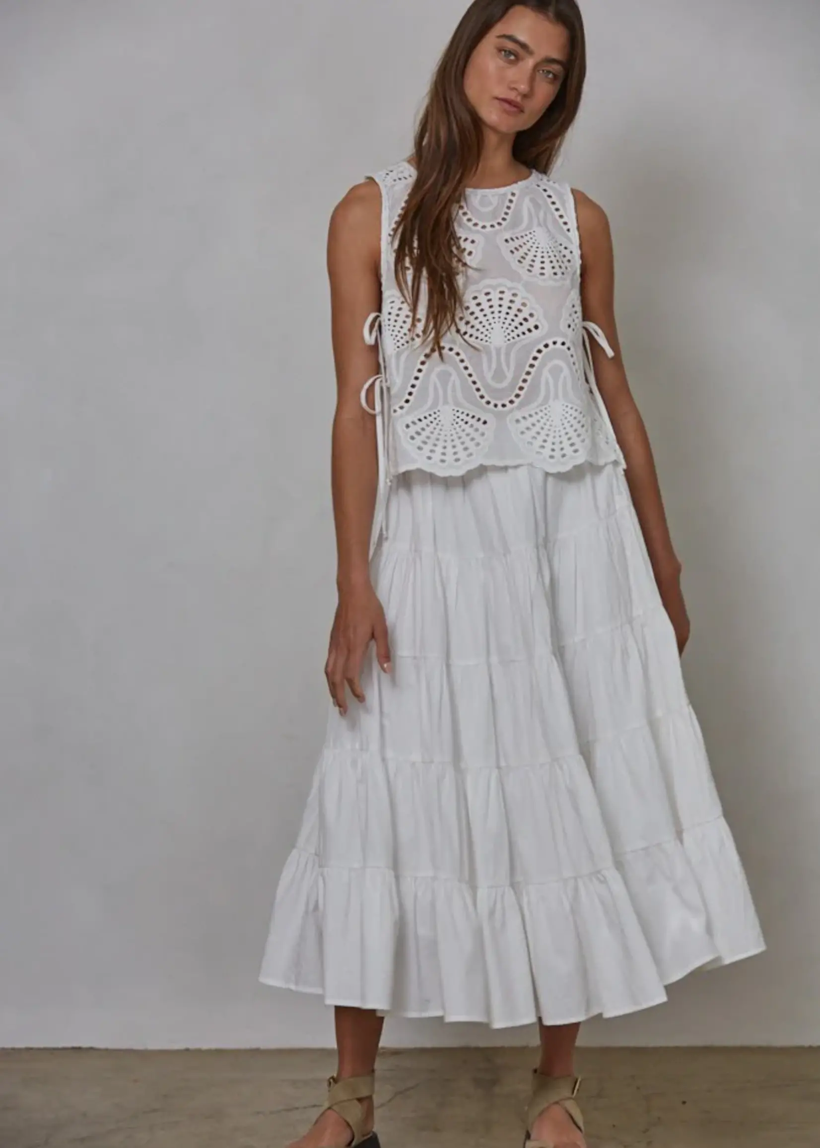 By Together Lowen Eyelet Sleeveless Top