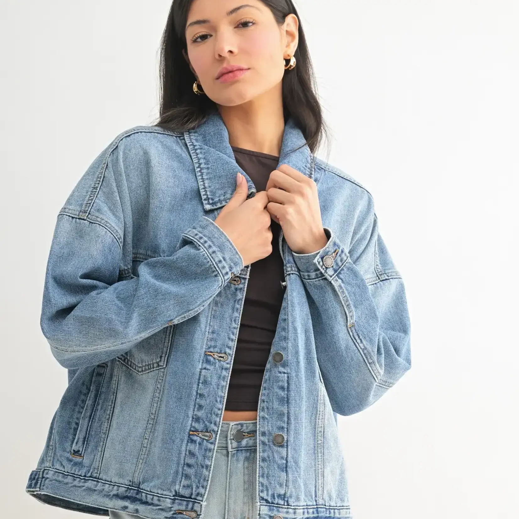 Oversized Utility Denim Jacket