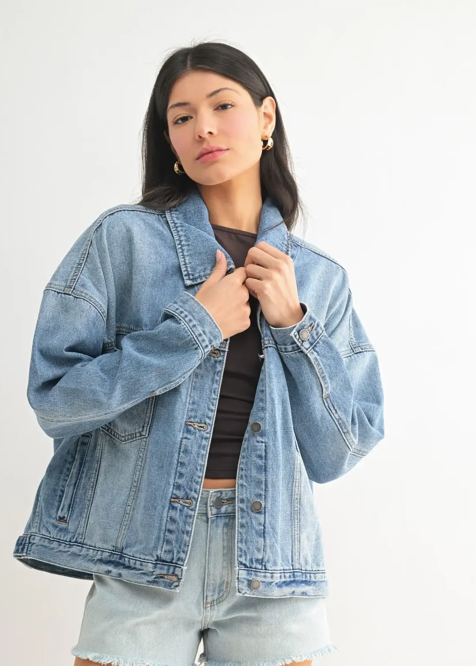 Oversized Utility Denim Jacket