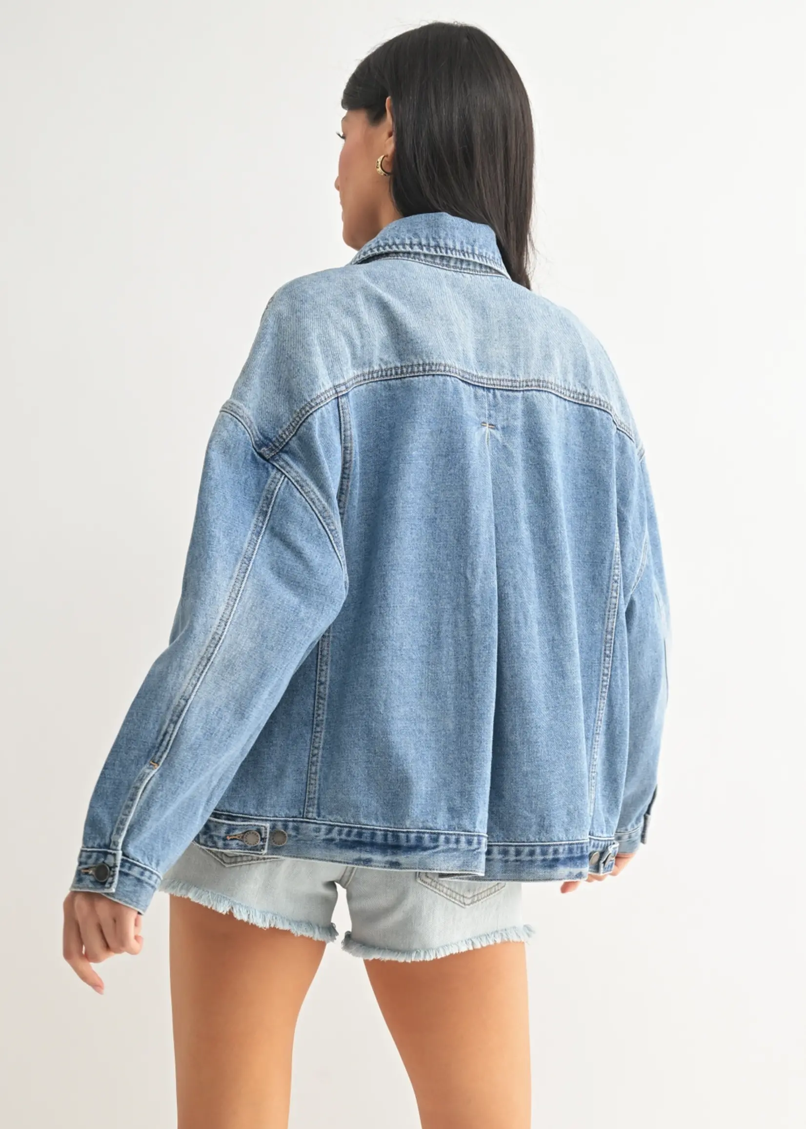 Oversized Utility Denim Jacket