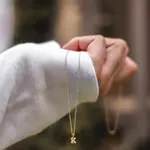 Tiny Initial on 16-18" Chain Necklace