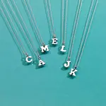 Tiny Initial on 16-18" Chain Necklace