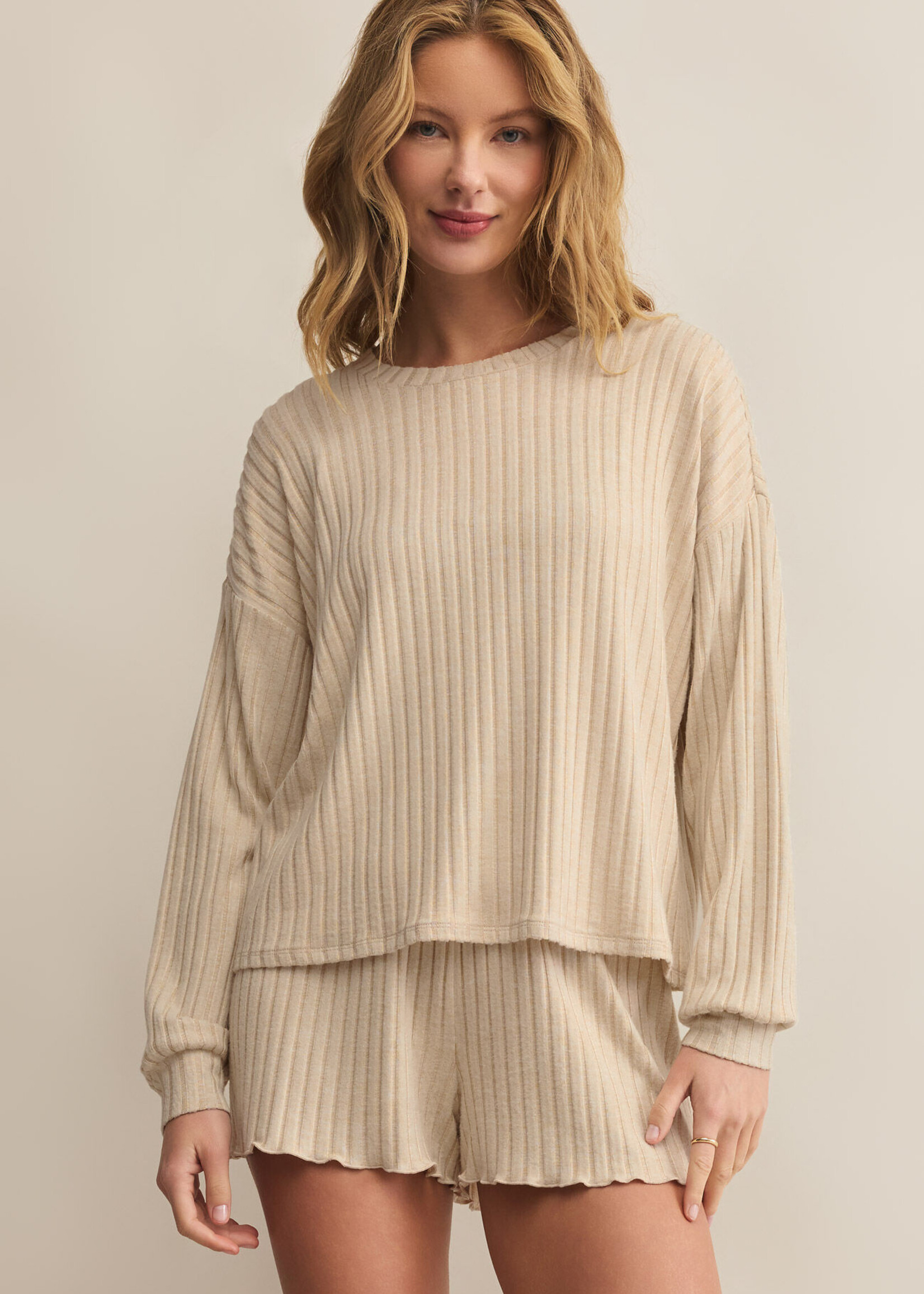 Z Supply Daydream Rib LS Top