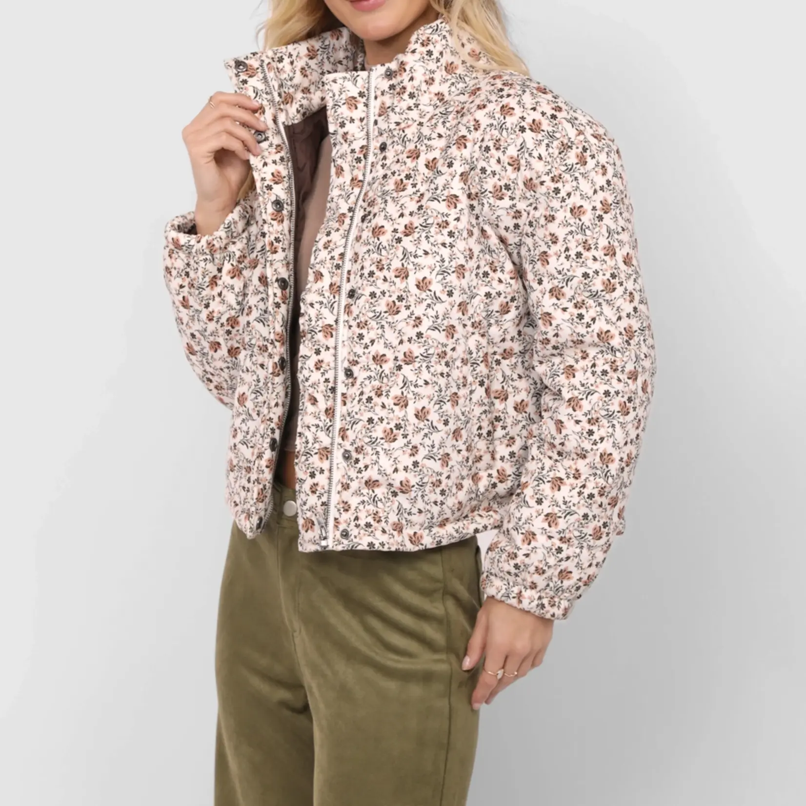 Just Looking Floral Cord Jacket