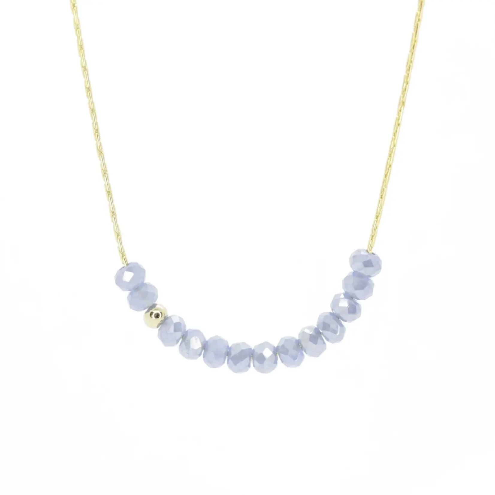 Salty Cali Sprinkle of Stormy Ocean Necklace Grey Blue