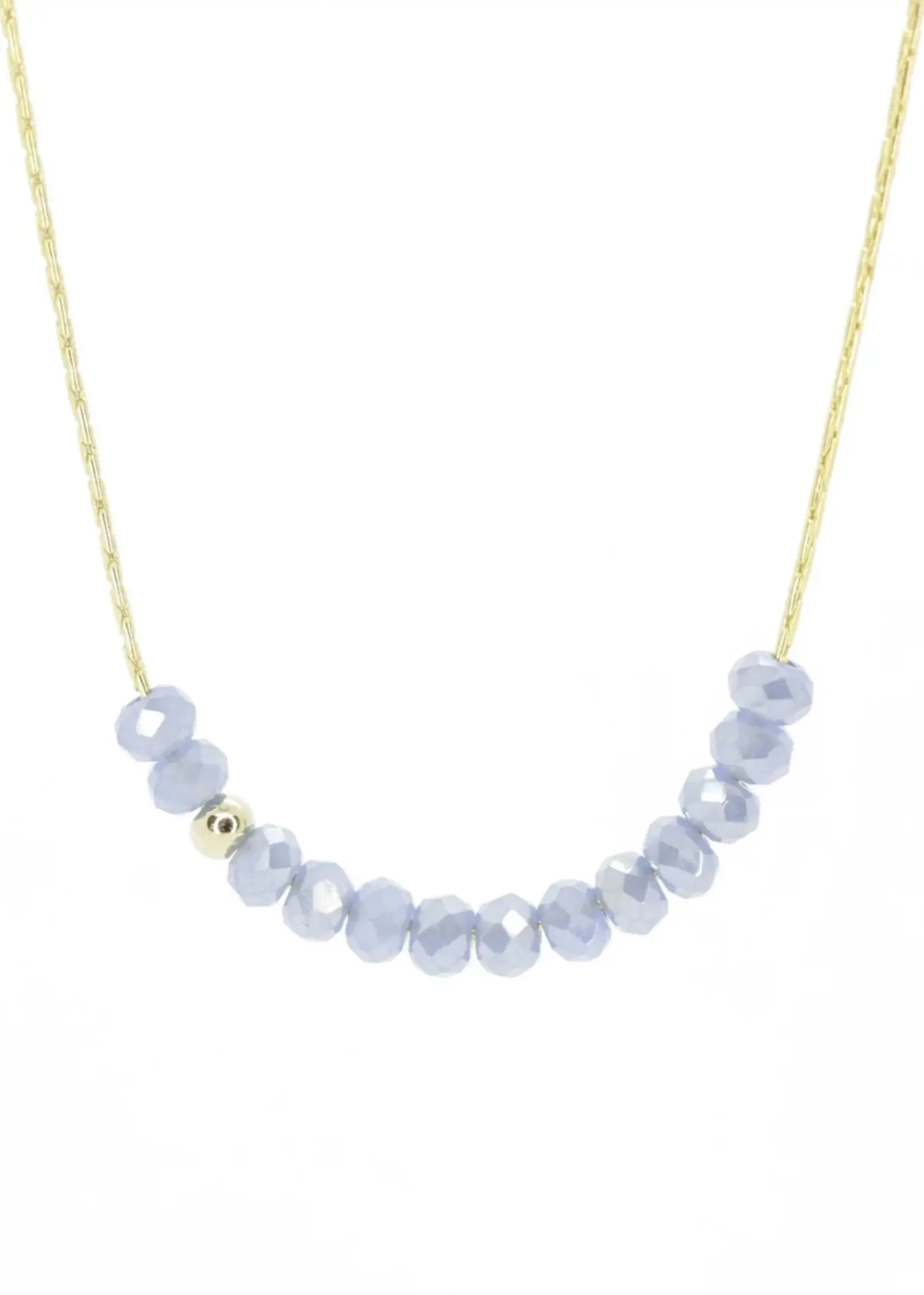 Salty Cali Sprinkle of Stormy Ocean Necklace Grey Blue
