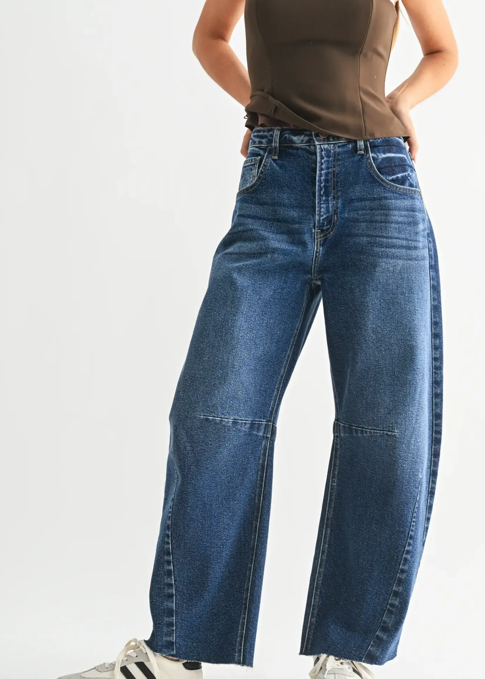 Just Black Denim Barrel Jean Twist