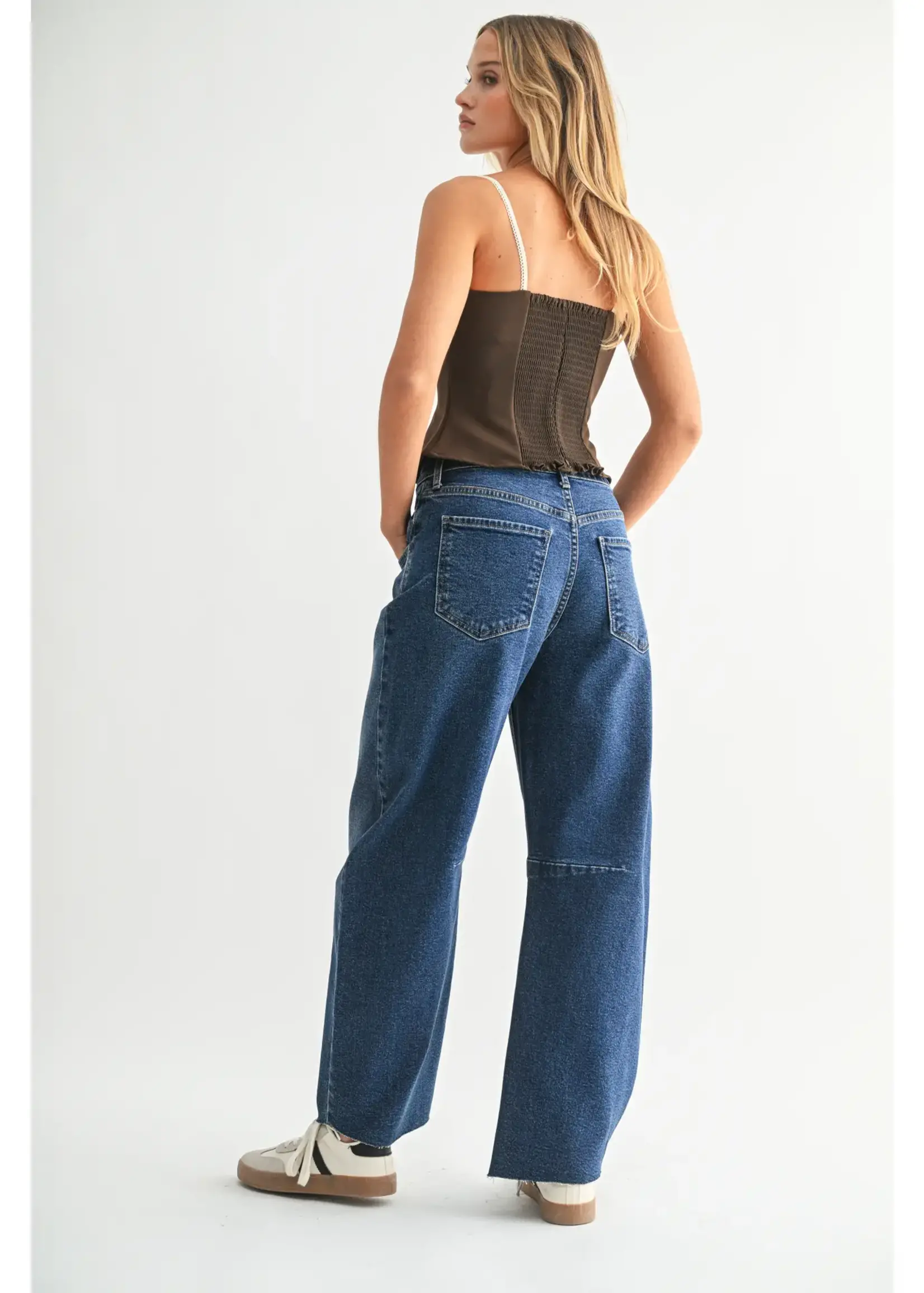Just Black Denim Barrel Jean Twist