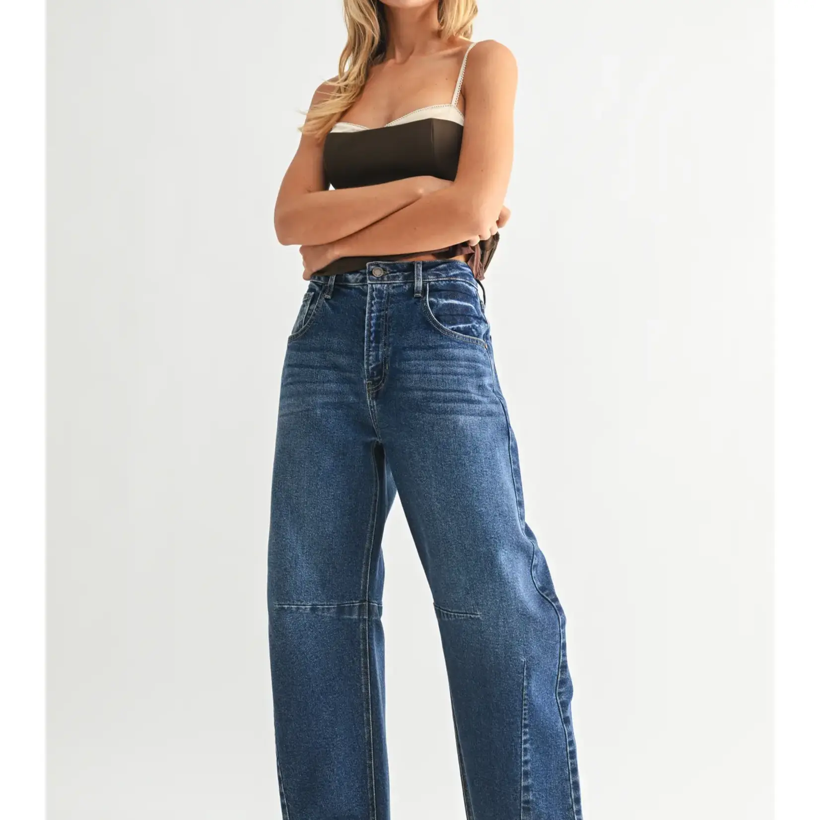Just Black Denim Barrel Jean Twist