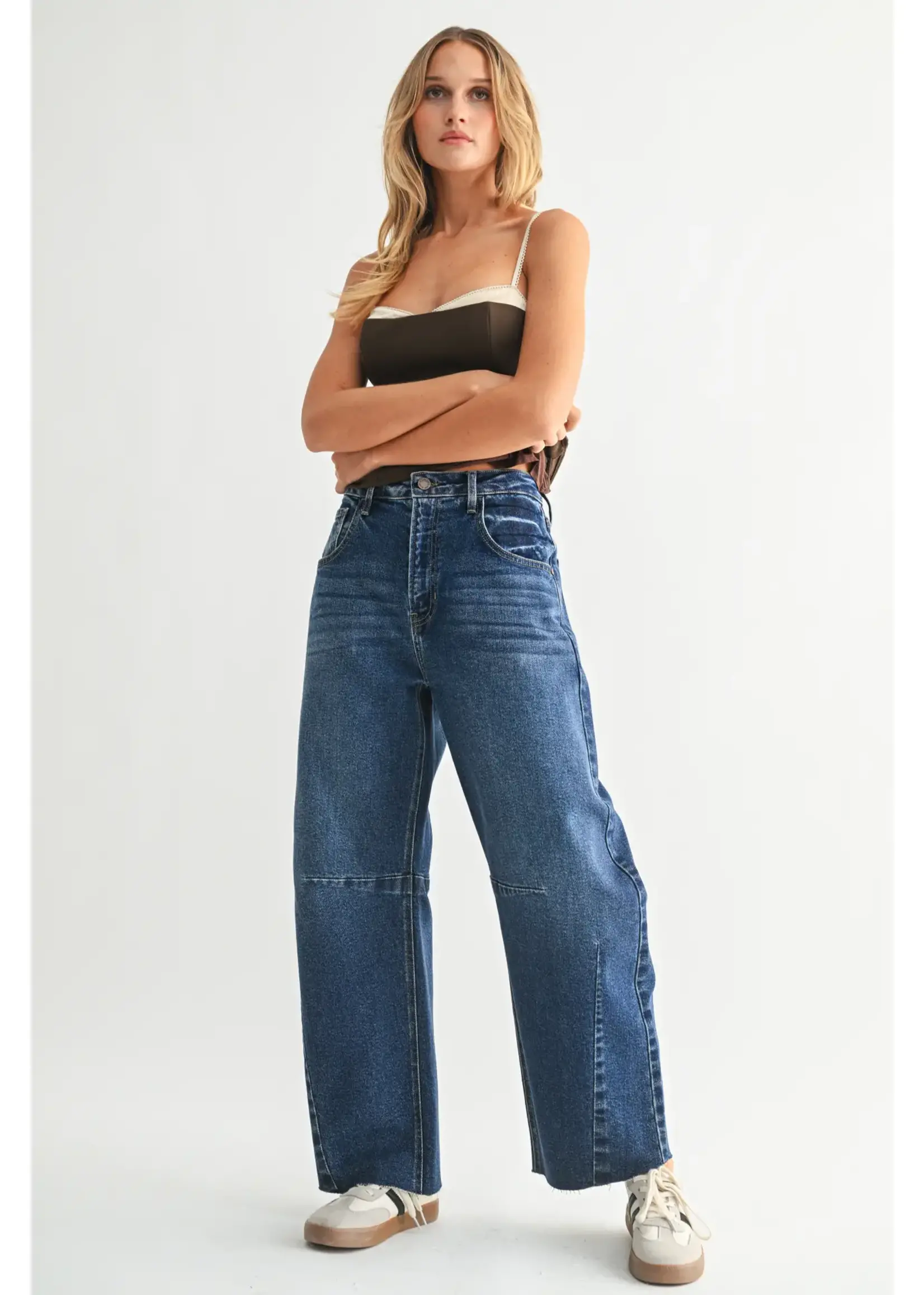 Just Black Denim Barrel Jean Twist