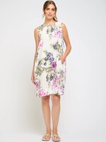 Front Pleat Long Linen Dress