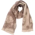Adorro Soft Chunky Floral Print Fleece Scarf