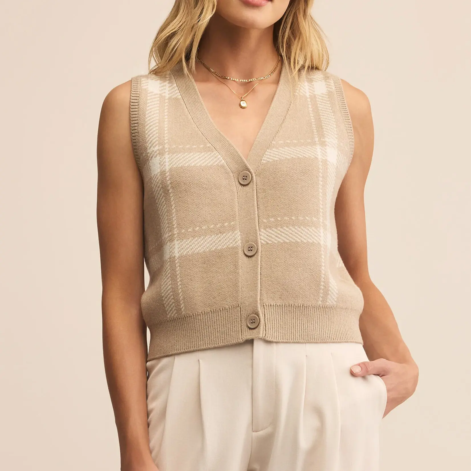 Z Supply Oliver Plaid Sweater Vest