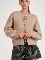 Sweater Cardigan Front Tie